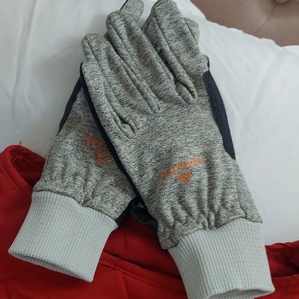 Ridgecut Performance Beige Stretch Fleece Glove With Grip Palm M
